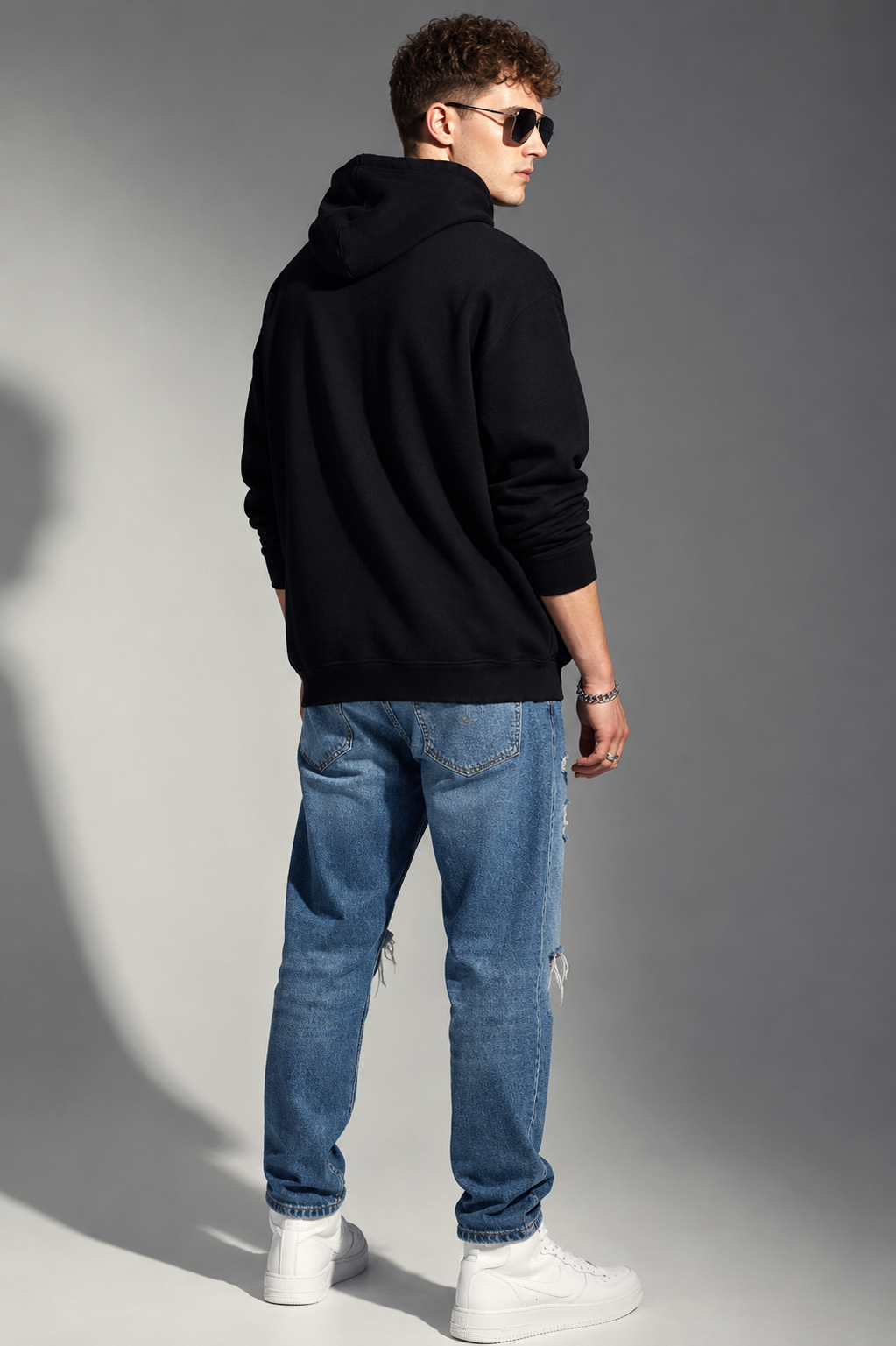 Black Solid Hoodie