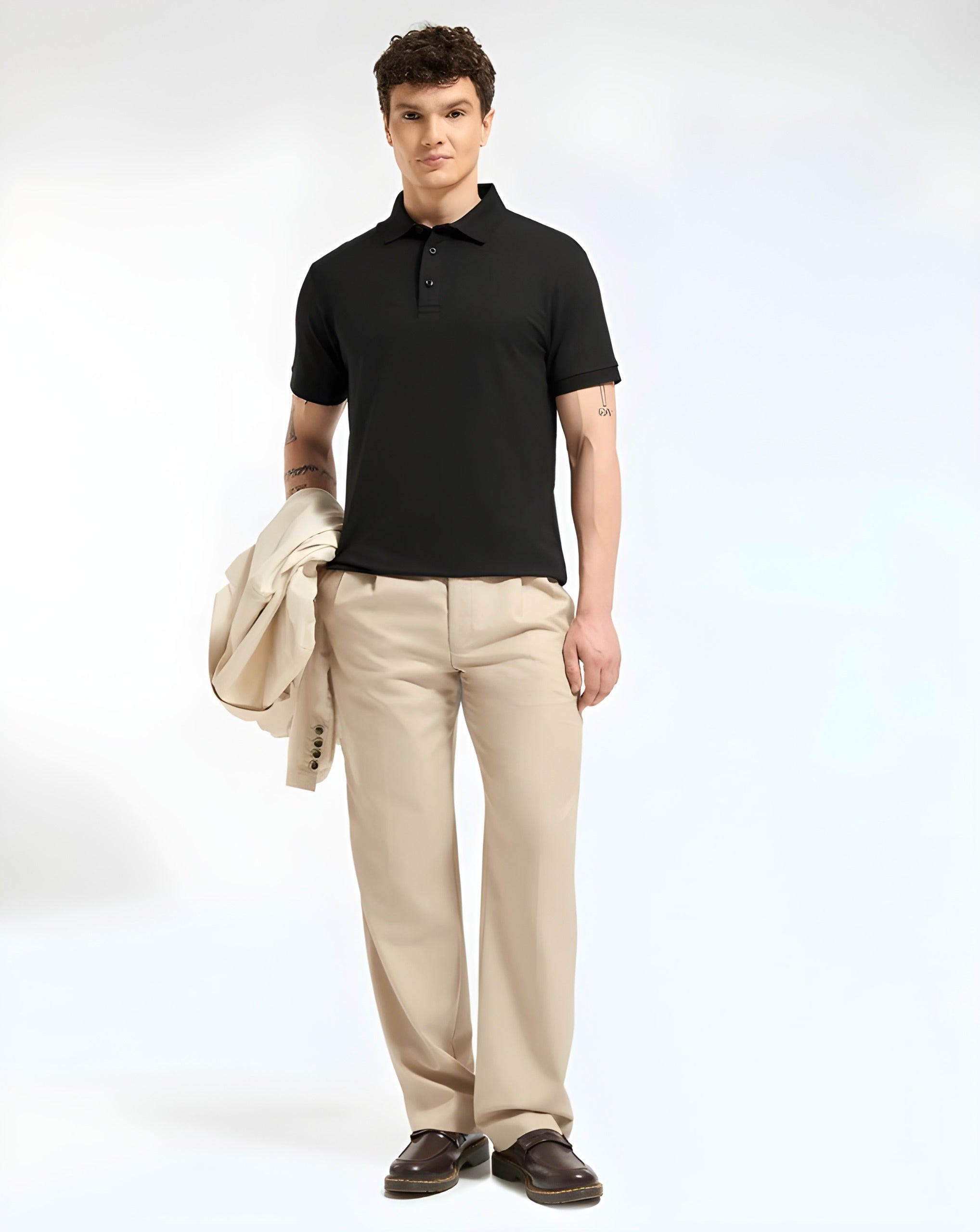 Men's Solid T-shirt: Black